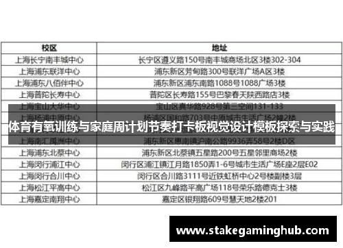 体育有氧训练与家庭周计划节奏打卡板视觉设计模板探索与实践